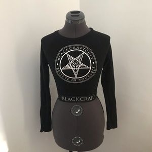 Black Craft Cult long sleeve cropped tee
